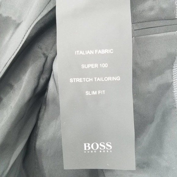 Hugo Boss Charcoal Microcheck Wool Sport Coat in Open Grey Size 38 NEW WITH TAGS - Picture 7 of 7